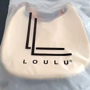NIB Loulu cream vegan leather Hobo tote bag gold hardware hot
